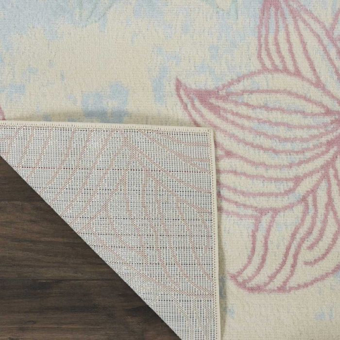 Winston Porter Kardinya Performance Ivory/Pink/Blue Rug & Reviews Wayfair